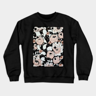 California Kingsnake with Peonies and Black-Eyed Susan Flowers Crewneck Sweatshirt